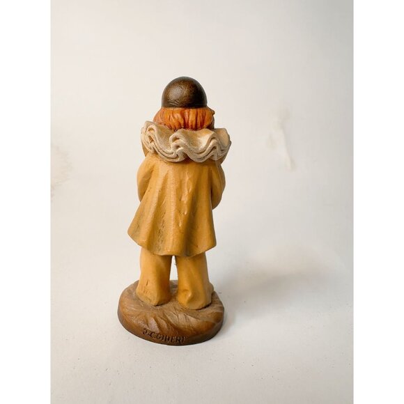 Vintage ANRI Figurine "Ed Michel Oks" Child Holding Puppy Hand-Carved Wood Italy - Picture 9 of 16